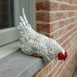 Nieuwsgierige Kip Tuinbeeld