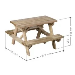 Picknickbank Auréa NATUREL - Ca. 90 × 89 × 56,5 Cm -Buitentuinwinkel picknickbank aura naturel 1669188281 4 600