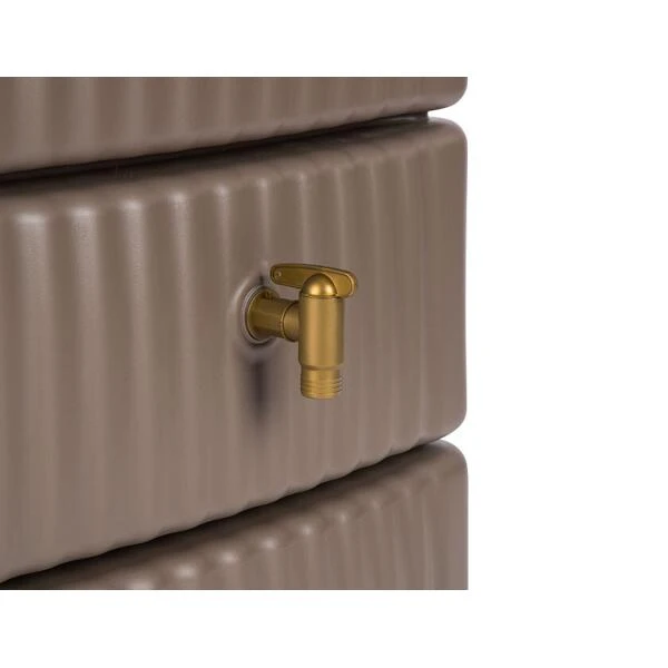 Regenton Muurmodel Slim 650 Liter + Kraan - Taupe 4 Regenton Muurmodel Slim 650 Liter + Kraan - Taupe - Afbeelding 2