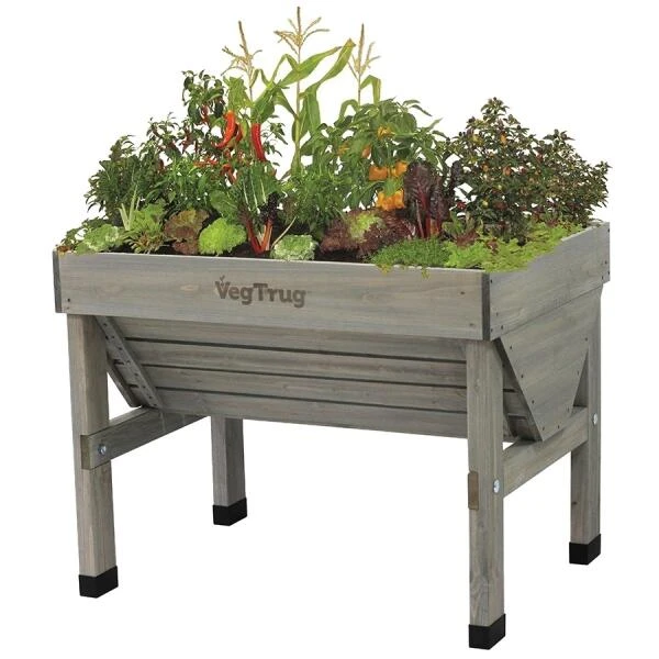 Vegtrug Verhoogde Kweektafel Grijs - 100 × 80 × 80 Cm 3 Vegtrug Verhoogde Kweektafel Grijs - 100 × 80 × 80 Cm