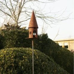 Voederhuis Met Puntdak + Grondpin - Decoroest -Buitentuinwinkel vogelhuis met puntdak 14 x 43 cm 1520092461 1 600
